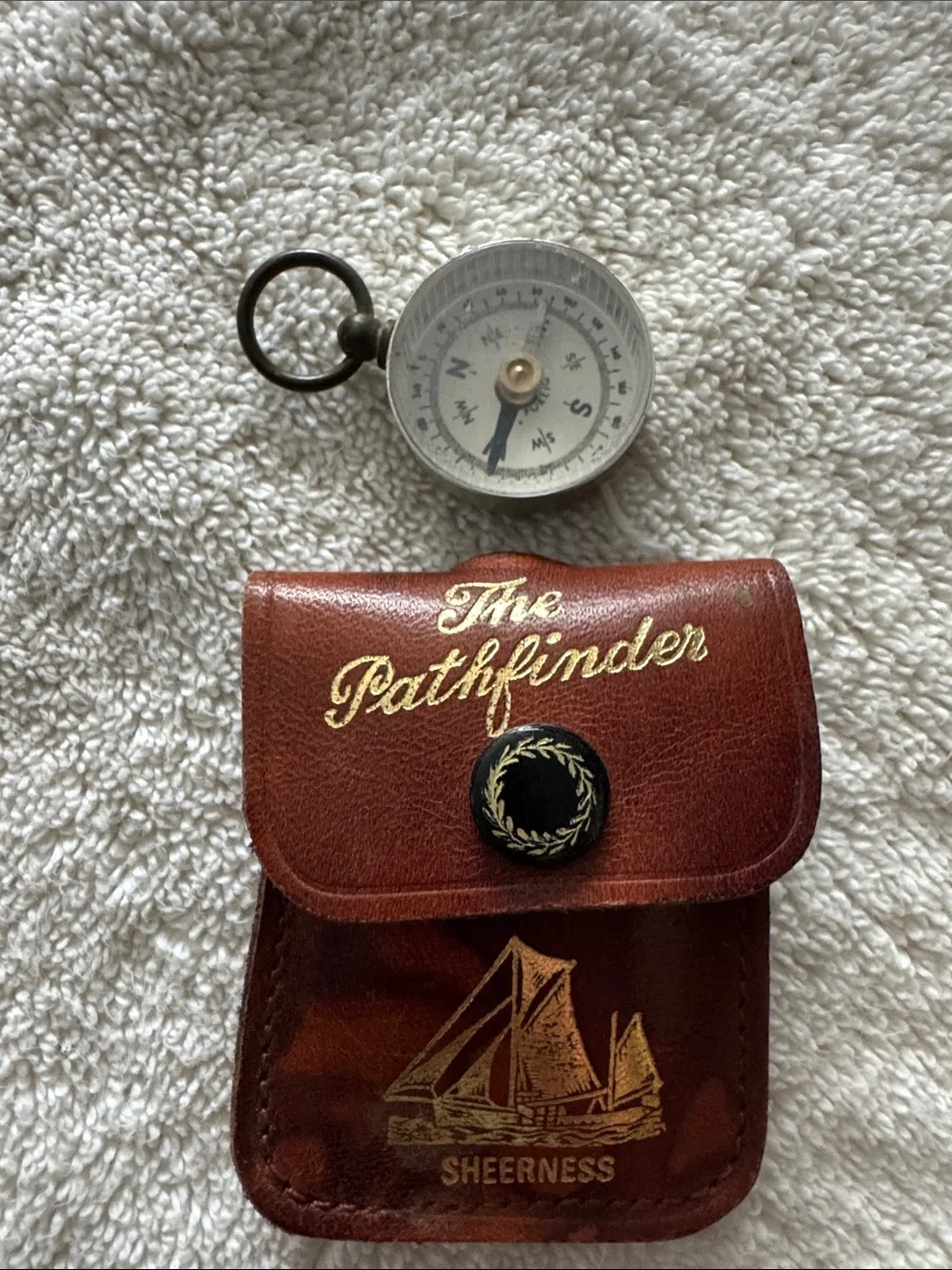 Compass in Leather Pouch - Sheerness “The Pathfinder”